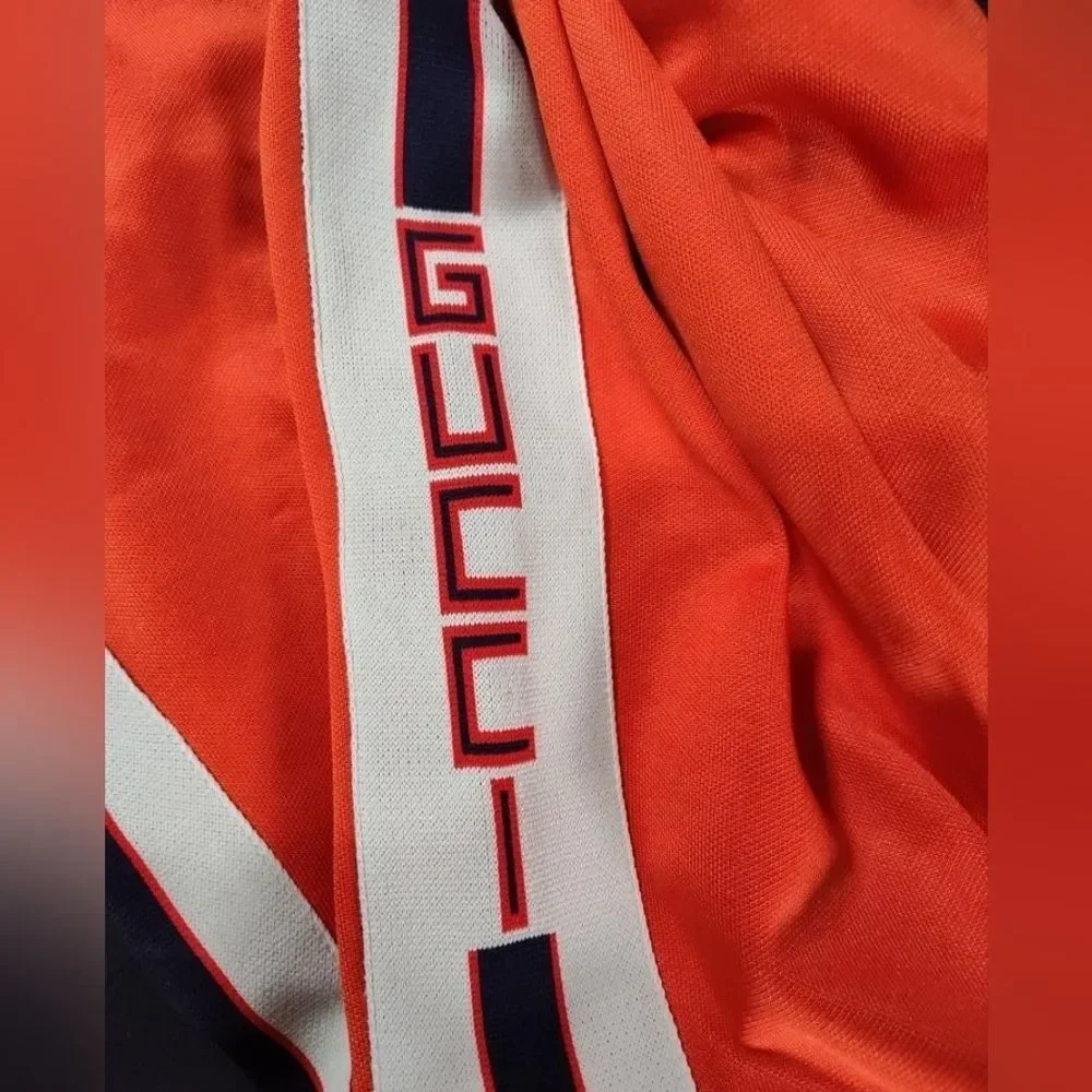 Gucci Orange Technical Jersey Track Suit Jogger Pants Web Men's XXL